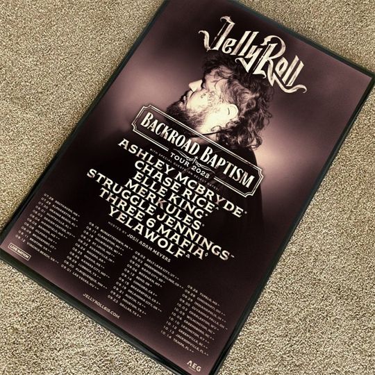 Jelly Roll Sets 2023 Tour Dates Poster