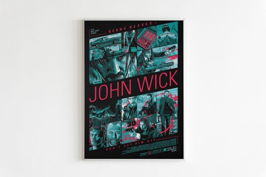 John Wick Poster, Movie Poster, Vintage Poster