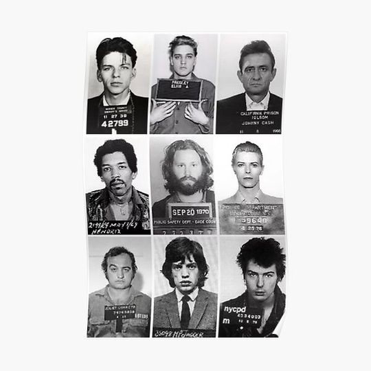 The Usual Suspects - Celebrity Mug Shots Premium Matte Vertical Poster