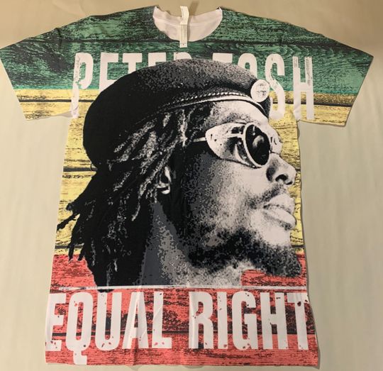 Peter Tosh Reggae Rasta Dreadlocks Bob Marley Jamaica Equal Rights T-Shirt Black History Month