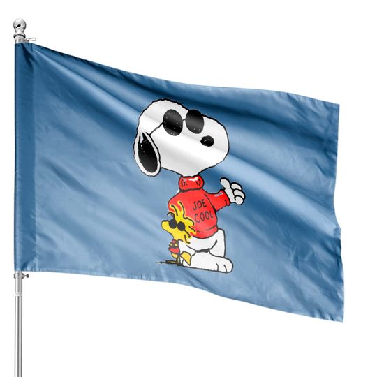 Joe Cool in red clothes - Snoopy - House Flags