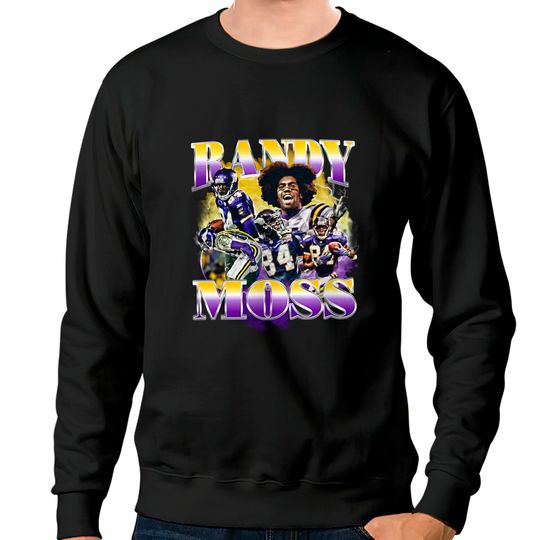 Vintage Randy Moss 90s Style Rap Sweatshirts, Justin Jefferson Randy Moss Sweatshirts