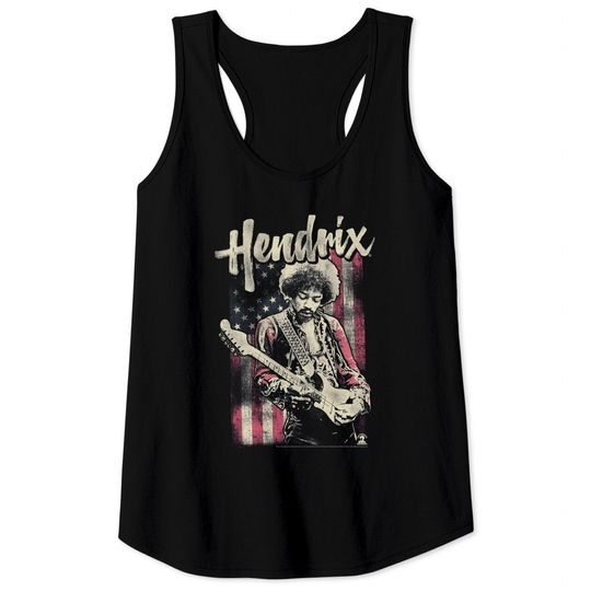 Jimi Hendrix Flag Tank Tops