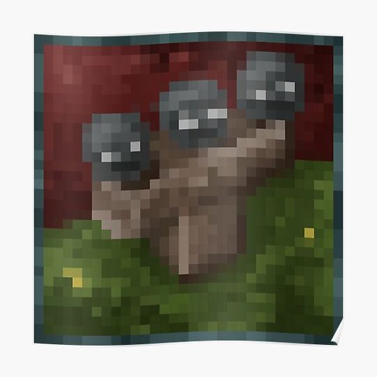 minecraft wither painting Premium Matte Vertical Poster