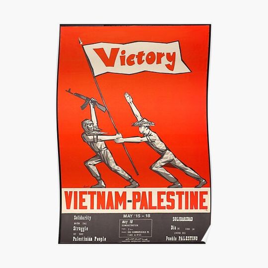 Victory for Palestine from Vietnam- Pro Palestine Propaganda Poster Premium Matte Vertical Poster