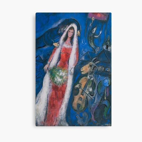 La Mariee by Marc Chagall Canvas