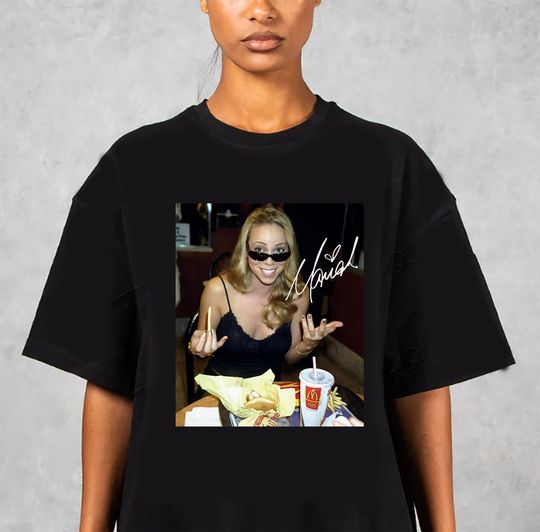 Mariah Carey Mcdonalds Shirt, Mariah Carey Mcdonald's Merch