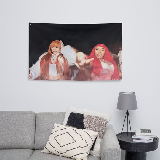 Nicki x Ice Spice Tapestry, Icy Barb Flag, Ice Spice Munch tapestry