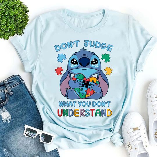 Stitch Don't Judge What You Dont Understand, Stitch Autism Shirt, Stitch Autism Awareness Tshirt