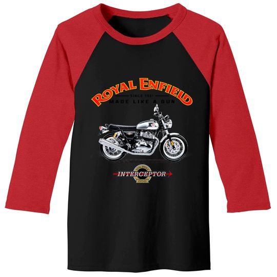 Royal Enfield Interceptor motorcycle Classic Baseball Tees