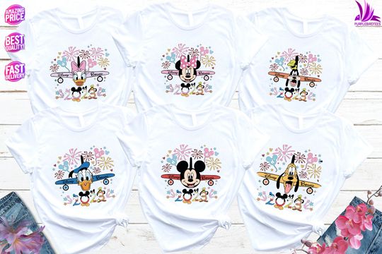 Disney Bound 2023 Shirt, Mickey and Friends Airplane Matching, Disney Family Trip Shirt, Disneyland Shirt