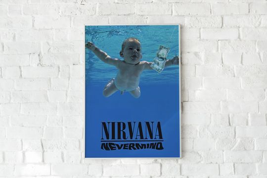 Nirvana Nevermind Album Cover Poster: Iconic Grunge Art, Music Band Poster