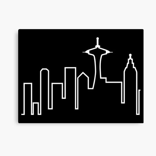 Seattle Skyline (Frasier) Canvas