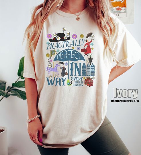 Disney Mary Poppins Shirt, Practically Perfect in Every Way T-shirt