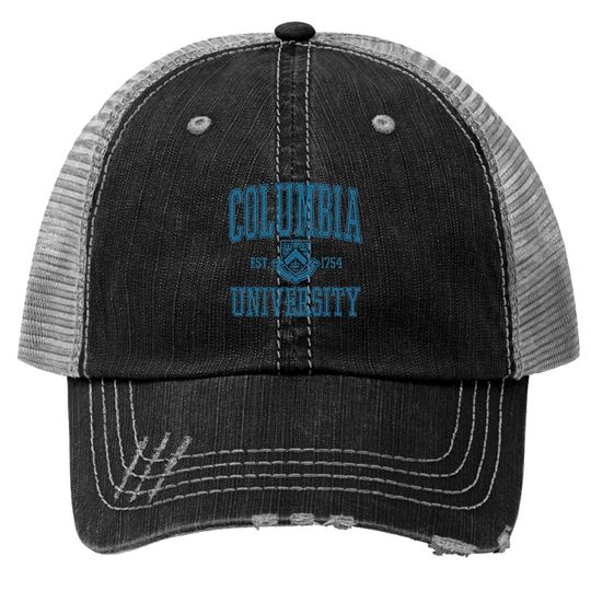 COLUMBIA UNIVERSITY - Distressed Crest Unisex Trucker Hats