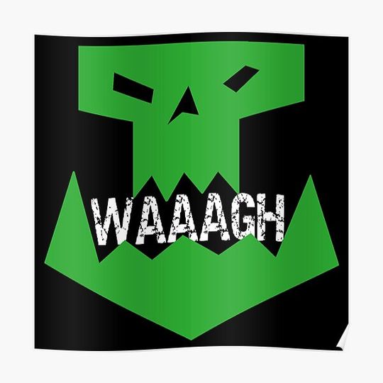 Warhammer 40k - Ork Teef Eating Waaagh Premium Matte Vertical Poster