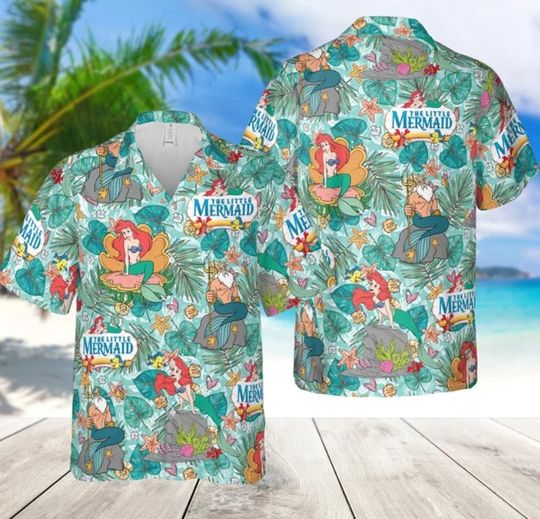 The Little Mermaid Hawaiian Shirt, Hawaiian Shirt Vintage Shirt