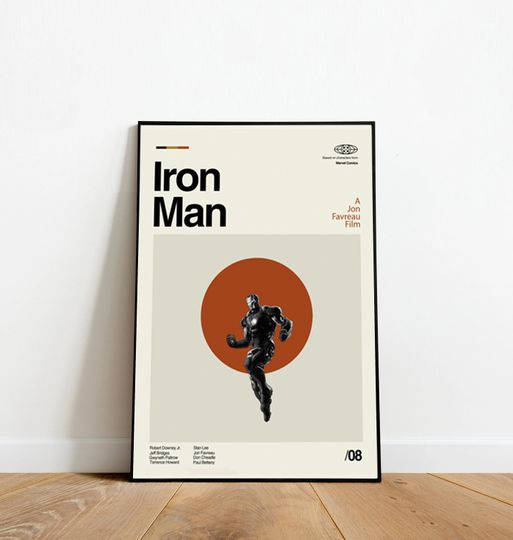 IRONMAN - Marvel Minimalist Poster - Retro Movie Poster