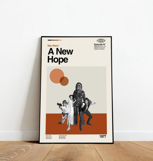 A NEW HOPE - Star Wars - Retro Movie Poster