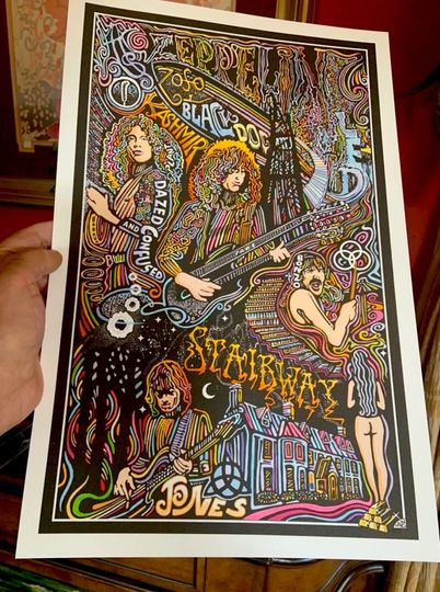 LED ZPELIN Poster, Stairway to Heaven, Jimmy Page, Poster
