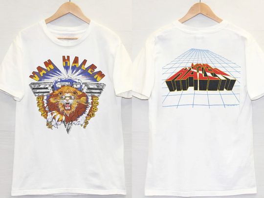 van Live 1982 Diver Down Tour T-Shirt, 1982 van Lion T-Shirt
