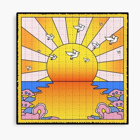 LSD Blotter Sheet "California Orange Sunshine" Canvas