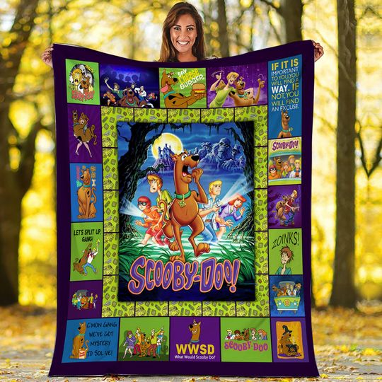 Scooby-Doo Fleece Blanket, Scooby Doo Velma Dinkley Shaggy Rogers Throw Blanket