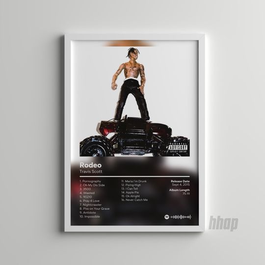 Travis - Rodeo - Hip Hop Album Cover - Travis Print Poster