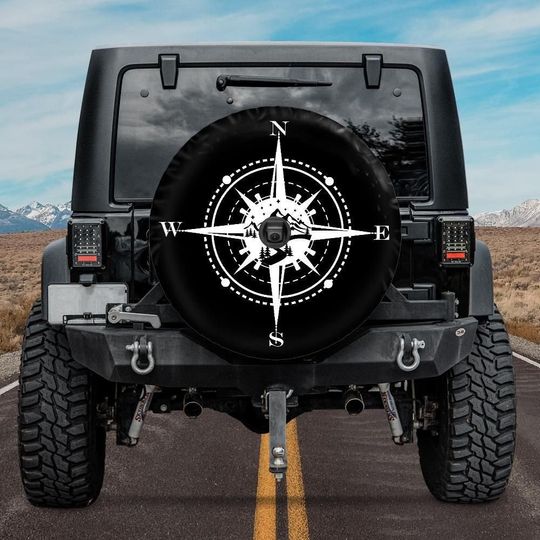 Spare Tire Cover with compass, Compass Spare Tire Cover