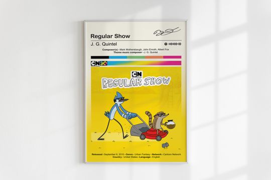 Regular Show by Triposter, Regular Show Poster, Rigby& Mordecai Art Print