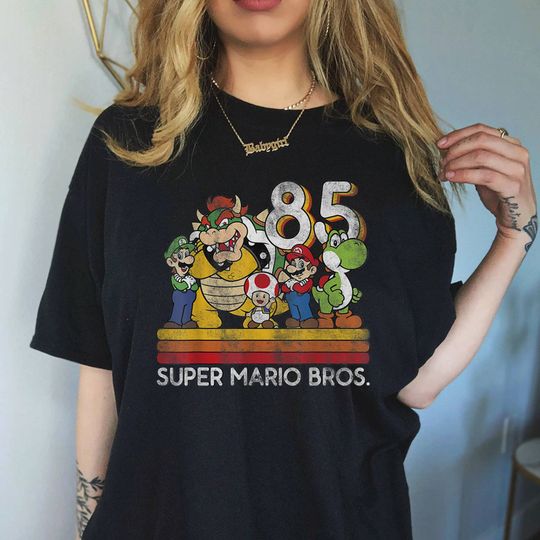 Super Mario Shirt Retro Super Mario Shirt Mario Bros Shirt