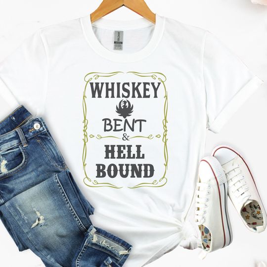 Inspired by Hank Jr Song Whiskey Bent and Hell Bound shirts