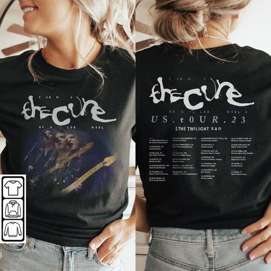 The Cure Band Music Shirt, The Cure 2023 North American Tour Dates Shirt