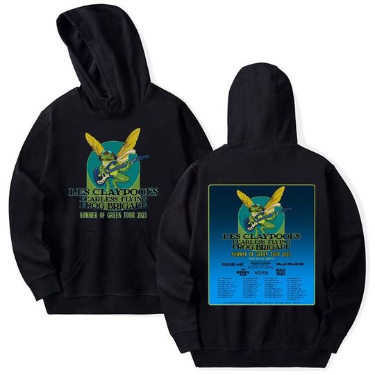 Les Claypools Fearless Flying Frog Brigade The Summer Of Green Tour 2023 Hoodie