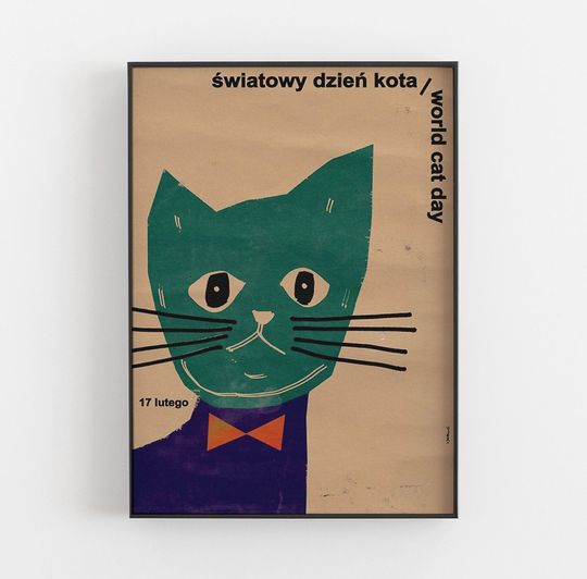 World Cat Day (wiatowy Dzie Kota) | original polish poster