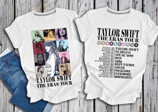Two Sided Eras Tour Shirt, Taylor Shirt, Midnights Concert Shirt, Taylors Version
