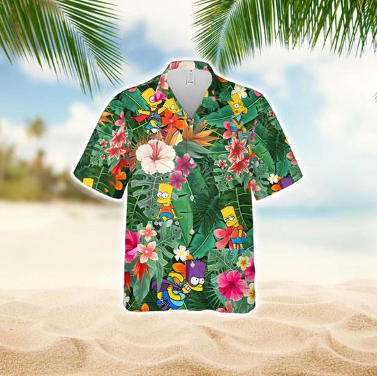 Bart Hawaiian Shirt, Summer Hawaiian Shirt,