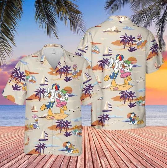 Daisy And Duck Tropical Hawaiian Shirt, Friends Shirt Gift