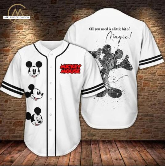 Mickey Mouse All You Need Is A Little Of Magic 3D Baseball Jersey Shirt