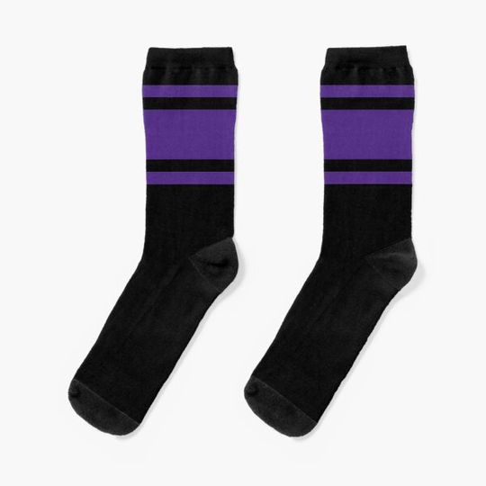 Black & Purple Power Stripe Socks