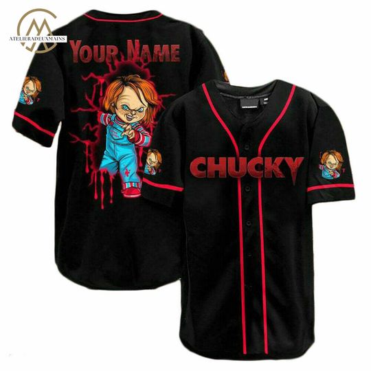 Chucky Halloween Baseball Jersey, Father Day Gift, Chucky Movie Jersey
