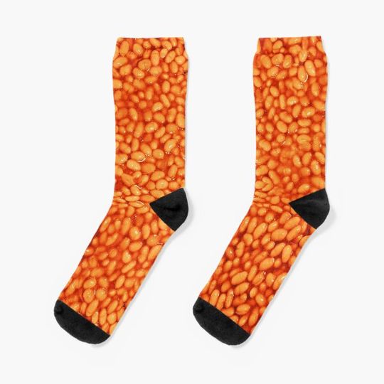 Beans In Things Pattern Socks