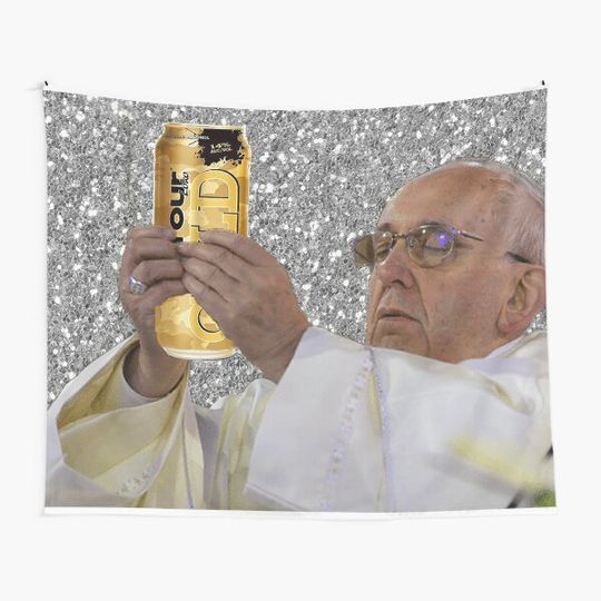 Pope with Gold Four Loko Tapestry