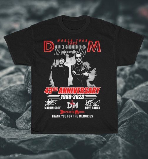 World Tour 2023 Depeche Mode 43rd Anniversary 1980-2023, Depeche Mode  Shirt