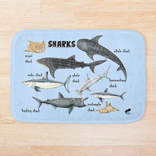 Sharks for shark lovers Bath Mat