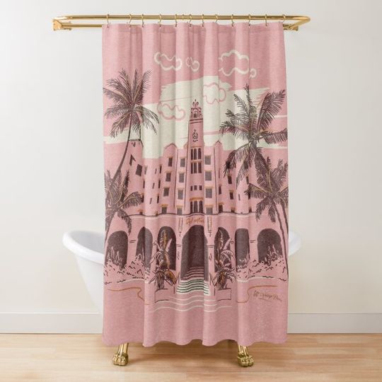 Vintage Hawaiian Vacation Shower Curtain