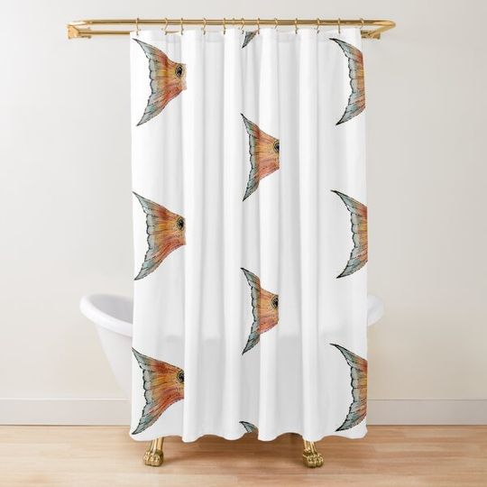 THE REDFISH TAIL Shower Curtain