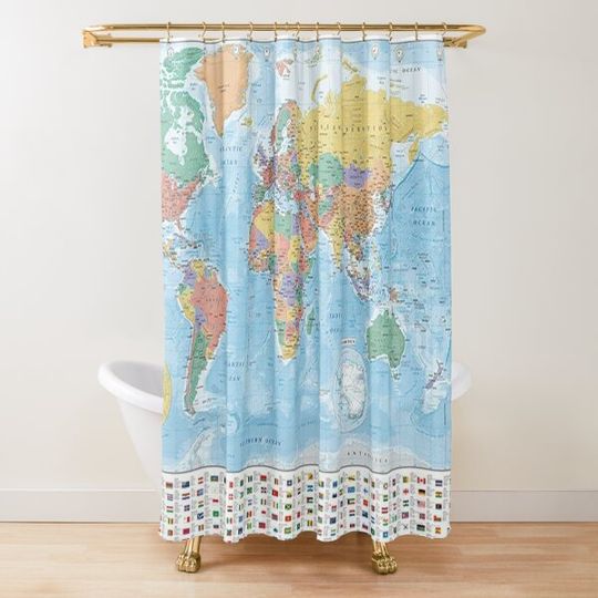 puzzle world Shower Curtain