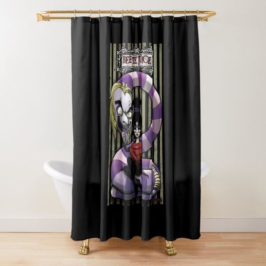 Beetlejuice with Lydia Shower Curtain