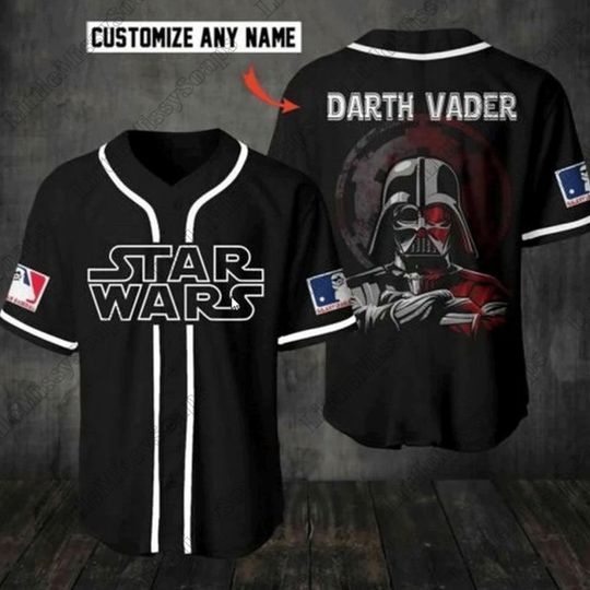 Custom Name Darth Vader Baseball Jersey